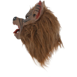 Latexová maska vlka s kožušinou